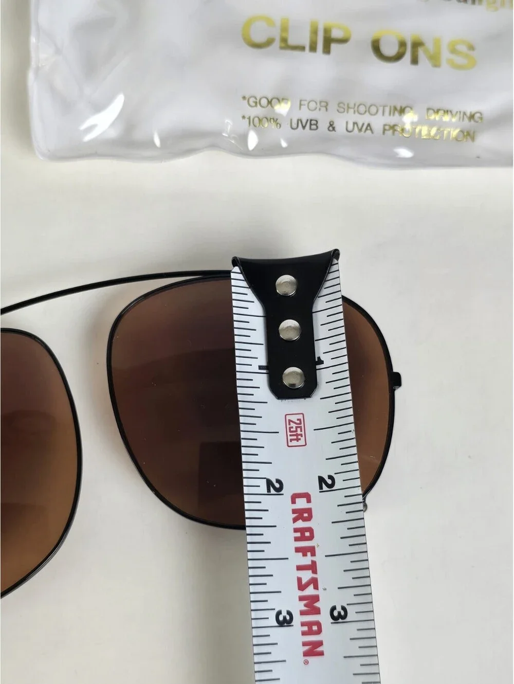 Vintage COPPERMAX Aviator sunglass Clip-Ons Driving Shooting Black frame NOS